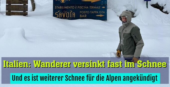 Und es ist weiterer Schnee für die Alpen angekündigt