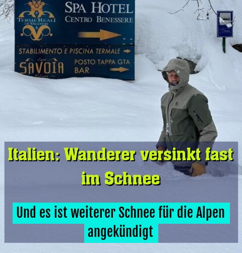 Und es ist weiterer Schnee für die Alpen angekündigt
