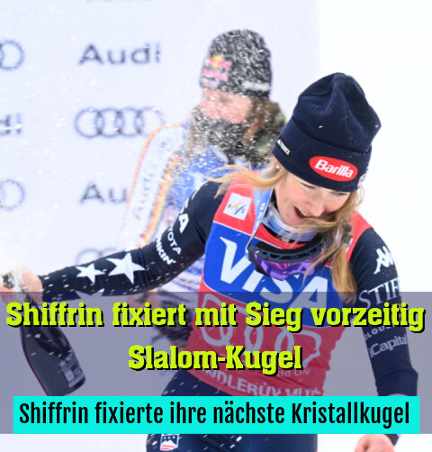 Sektdusche für Shiffrin