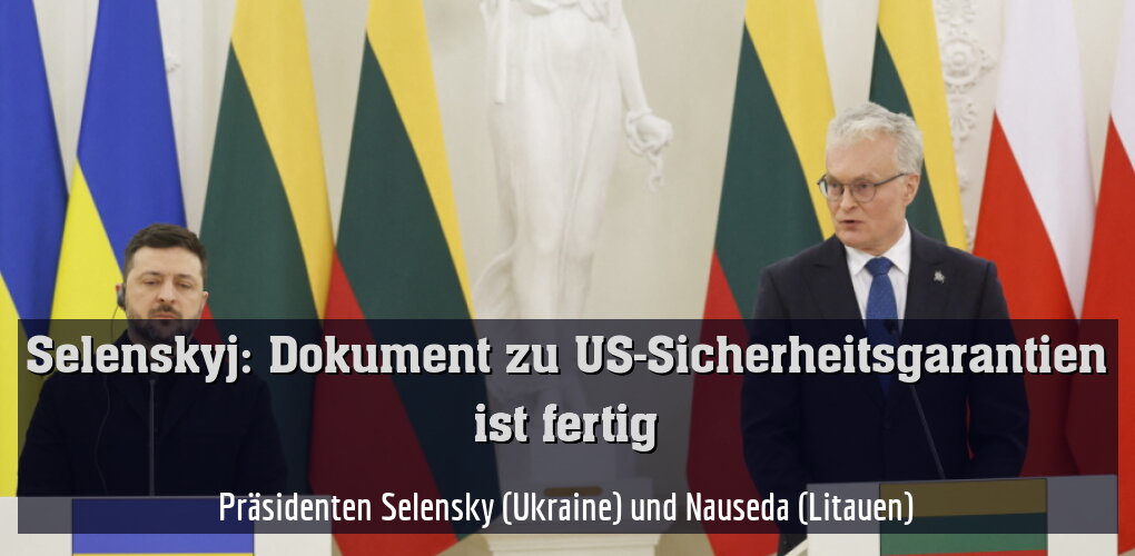 Präsidenten Selensky (Ukraine) und Nauseda (Litauen)