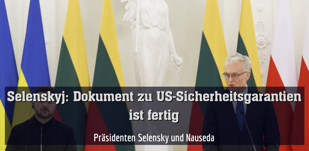 Präsidenten Selensky (Ukraine) und Nauseda (Litauen)
