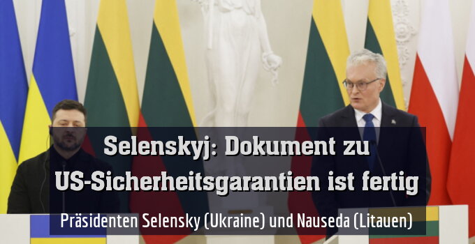 Präsidenten Selensky (Ukraine) und Nauseda (Litauen)