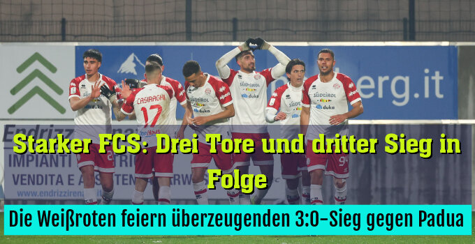 Die Weißroten feiern einen überzeugenden 3:0-Sieg gegen Padua