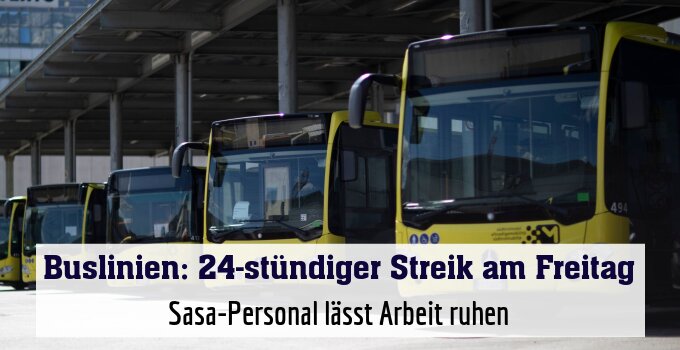Sasa-Personal lässt Arbeit ruhen