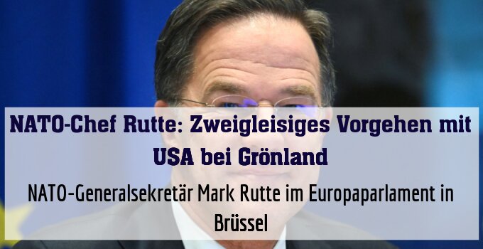 NATO-Generalsekretär Mark Rutte im Europaparlament in Brüssel