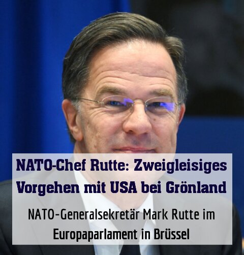 NATO-Generalsekretär Mark Rutte im Europaparlament in Brüssel