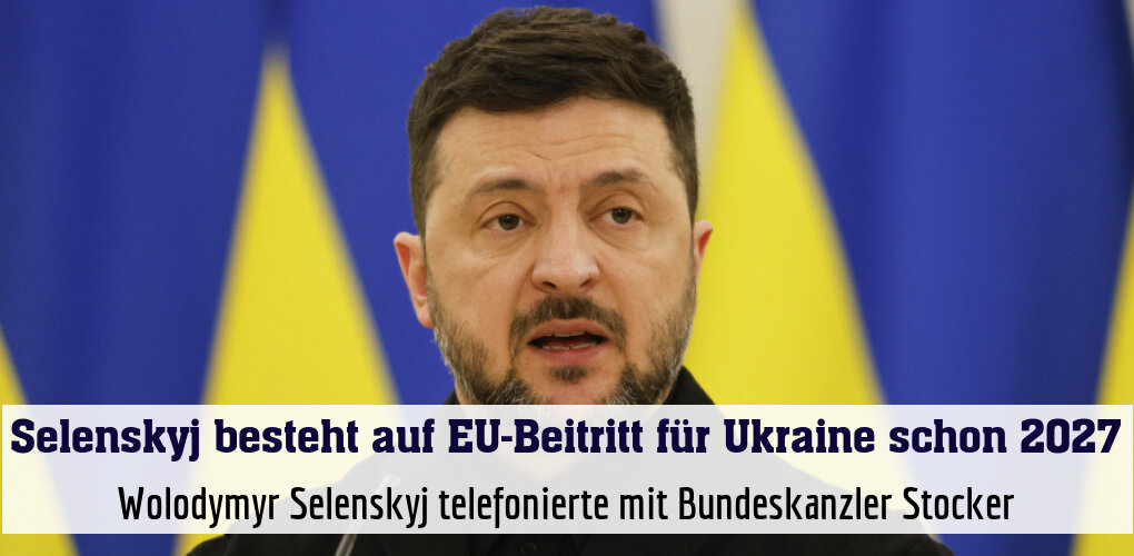 Wolodymyr Selenskyj telefonierte mit Bundeskanzler Stocker