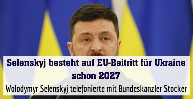 Wolodymyr Selenskyj telefonierte mit Bundeskanzler Stocker