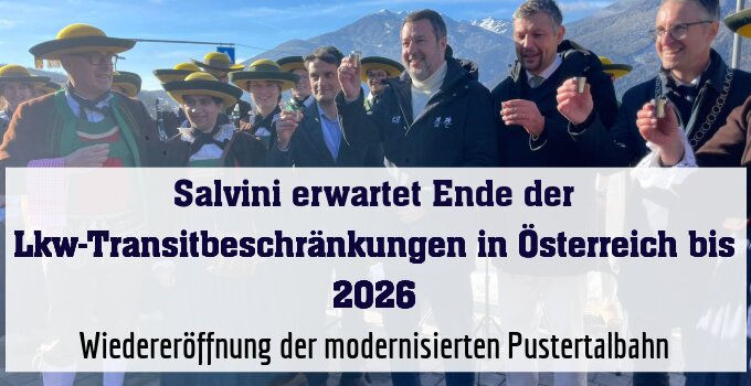 Wiedereröffnung der modernisierten Pustertalbahn