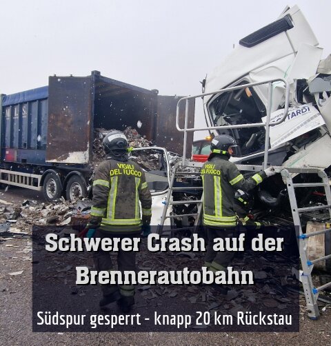 Südspur gesperrt - knapp 20 km Rückstau