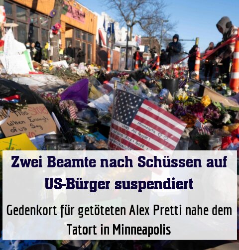 Gedenkort für getöteten Alex Pretti nahe dem Tatort in Minneapolis