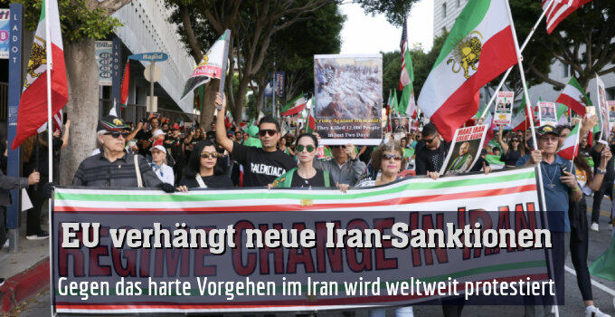 Gegen das harte Vorgehen im Iran wird weltweit protestiert