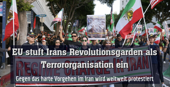 Gegen das harte Vorgehen im Iran wird weltweit protestiert