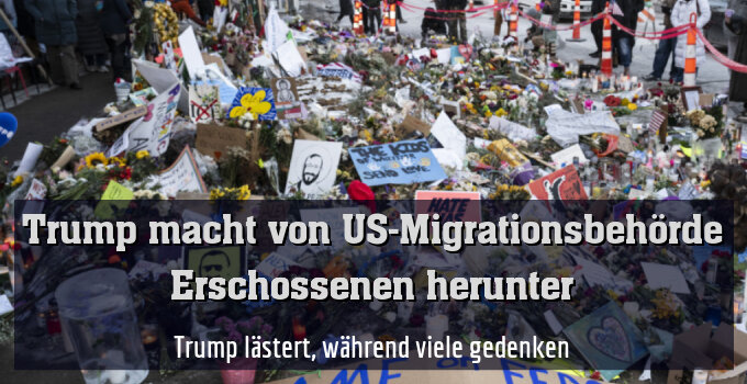 Trump lästert, während viele gedenken