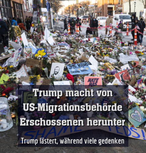 Trump lästert, während viele gedenken