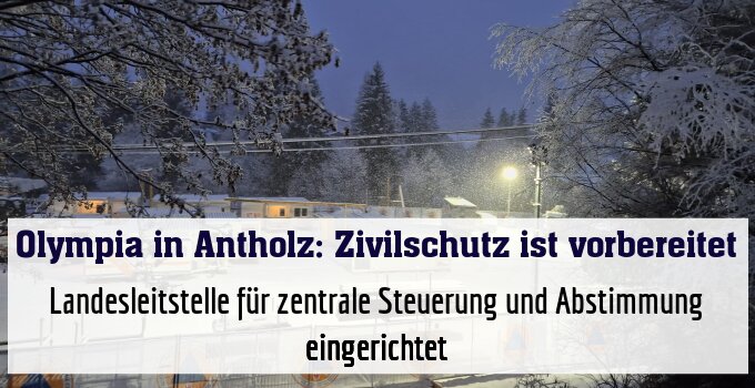 Landesleitstelle für zentrale Steuerung und Abstimmung eingerichtet