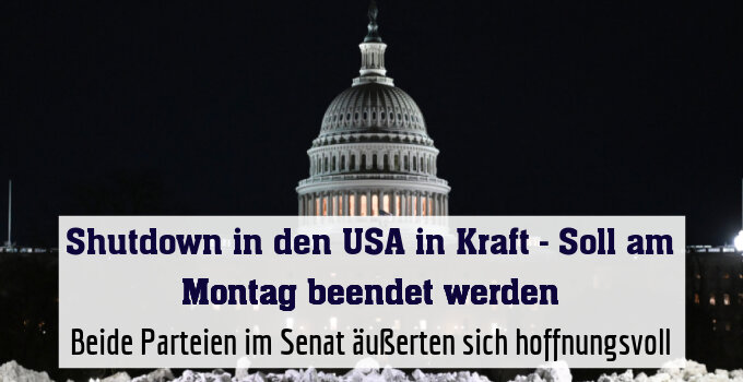 Beide Parteien im Senat äußerten sich hoffnungsvoll