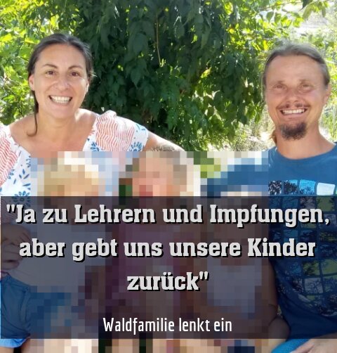 Waldfamilie lenkt ein