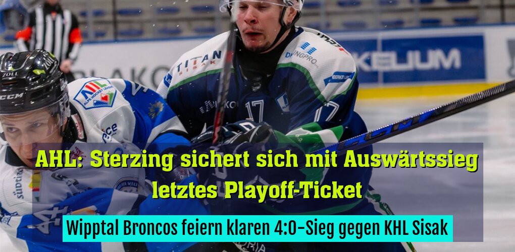 Wipptal Broncos feiern klaren 4:0-Sieg gegen KHL Sisak