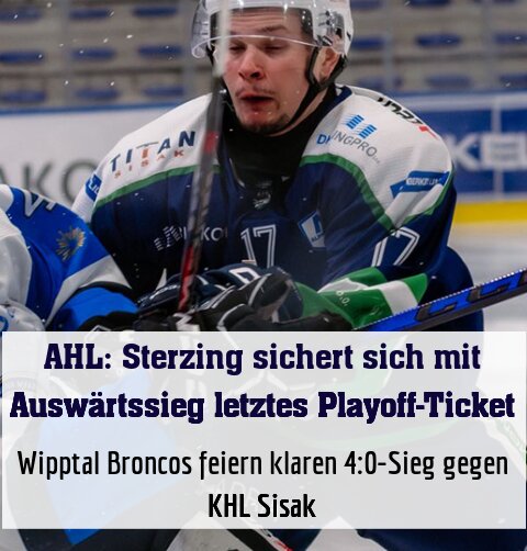 Wipptal Broncos feiern klaren 4:0-Sieg gegen KHL Sisak