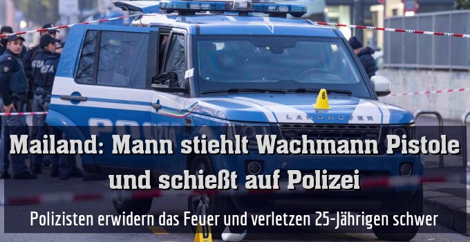 Polizisten erwidern das Feuer und verletzen den Mann schwer