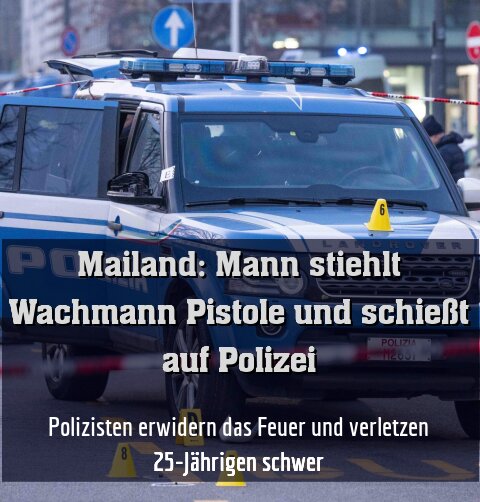 Polizisten erwidern das Feuer und verletzen den Mann schwer