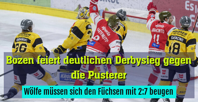 Wölfe müssen sich den Füchsen mit 2:7 beugen