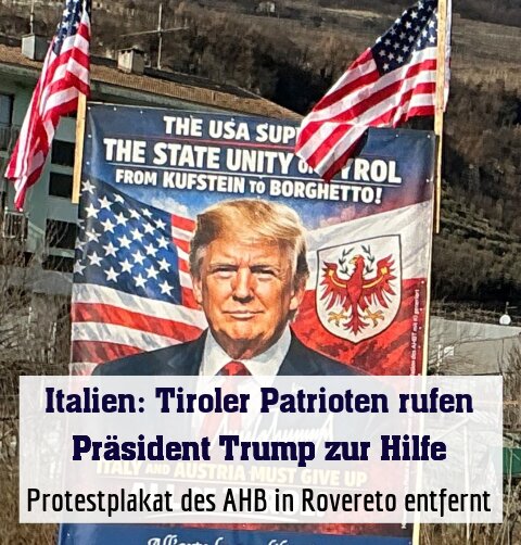Protestplakat des AHB in Rovereto entfernt