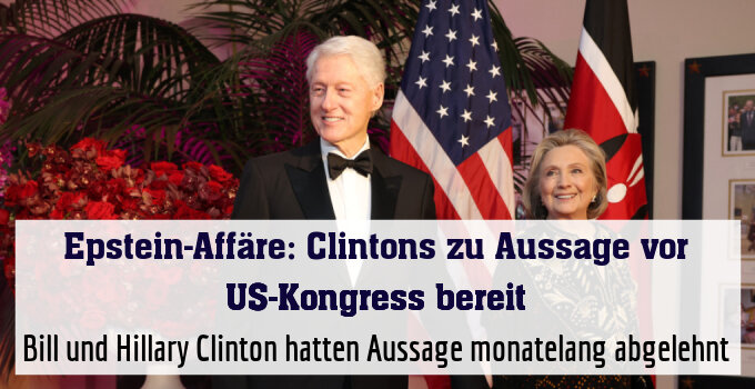 Bill und Hillary Clinton hatten Aussage monatelang abgelehnt