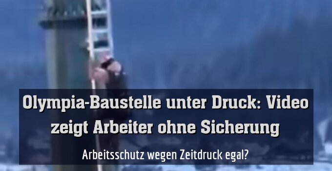 Arbeitsschutz wegen Zeitdruck egal?