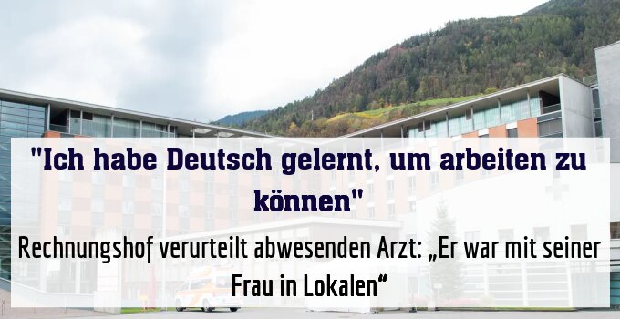 Rechnungshof verurteilt abwesenden Arzt: „Er war mit seiner Frau in Lokalen“