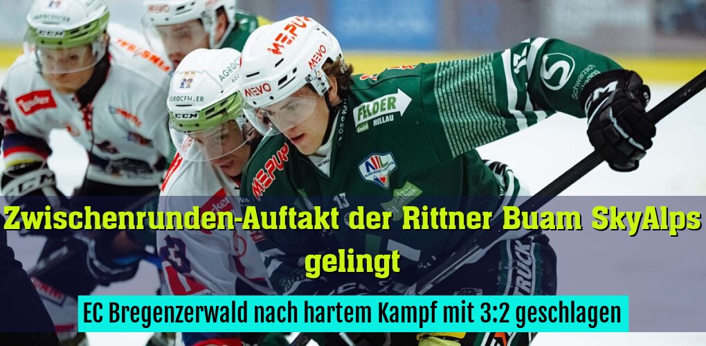 EC Bregenzerwald nach hartem Kampf mit 3:2 geschlagen
