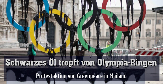 Protestaktion von Greenpeace in Mailand