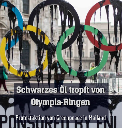 Protestaktion von Greenpeace in Mailand