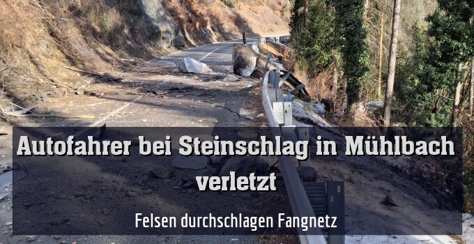 Felsen durchschlagen Fangnetz