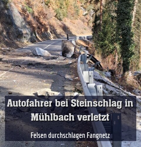 Felsen durchschlagen Fangnetz