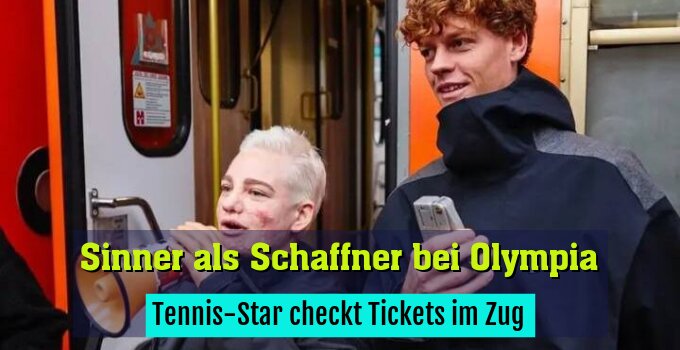 Tennis-Star checkt Tickets im Zug