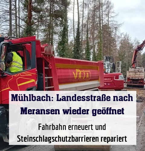 Fahrbahn erneuert und Steinschlagschutzbarrieren repariert