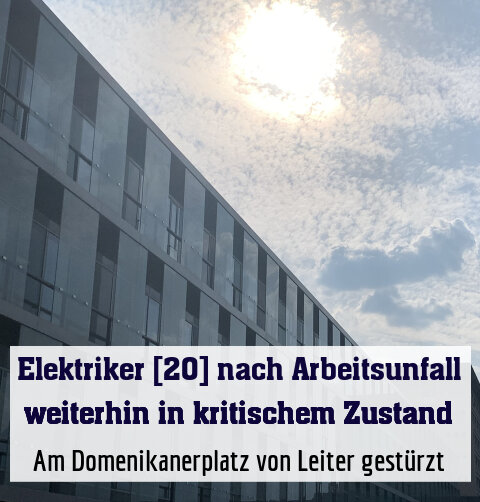 Am Domenikanerplatz von Leiter gestürzt