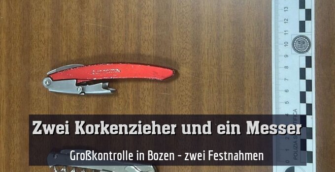 Großkontrolle in Bozen - zwei Festnahmen