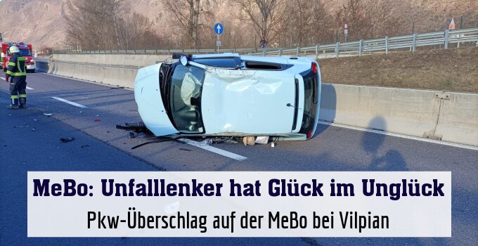 Pkw-Überschlag auf der MeBo bei Vilpian