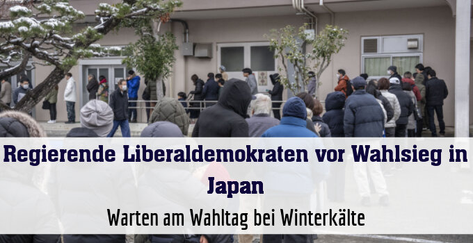 Warten am Wahltag bei Winterkälte