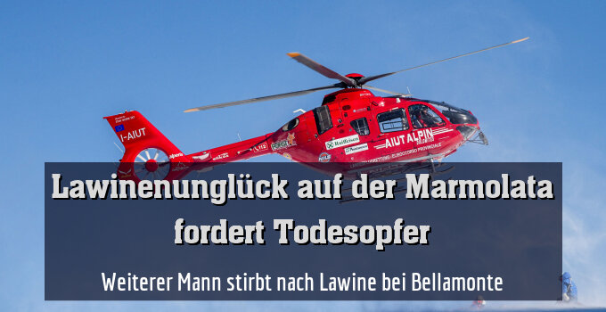 Weiterer Mann stirbt nach Lawine bei Bellamonte