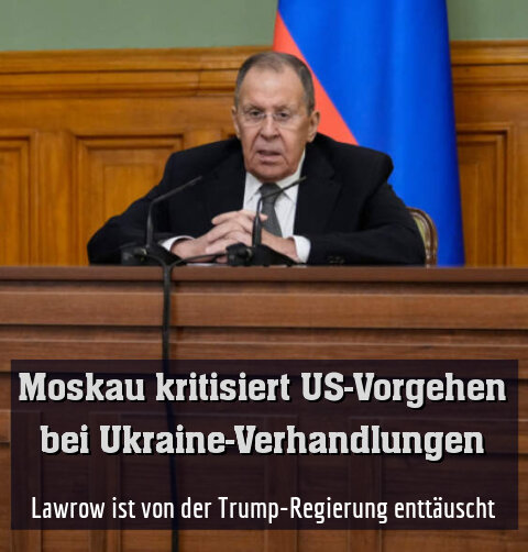 Lawrow ist von der Trump-Regierung enttäuscht