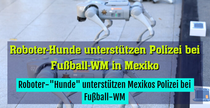 Roboter-"Hunde" unterstützen Mexikos Polizei bei Fußball-WM