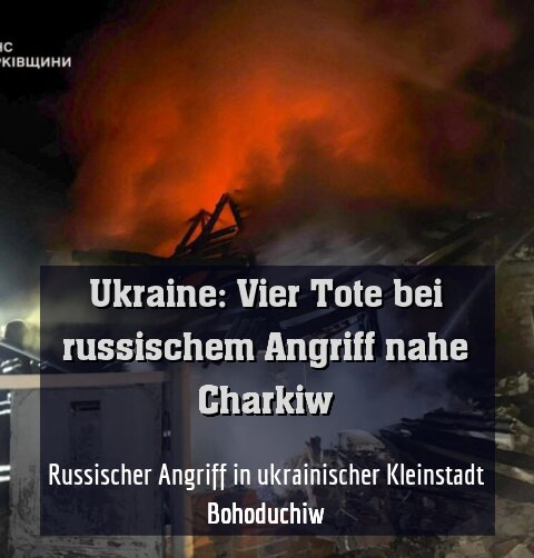 Russischer Angriff in ukrainischer Kleinstadt Bohoduchiw