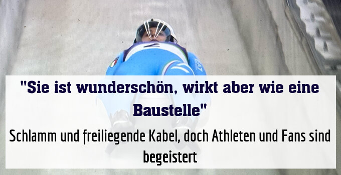 Schlamm und freiliegende Kabel, doch Athleten und Fans sind begeistert