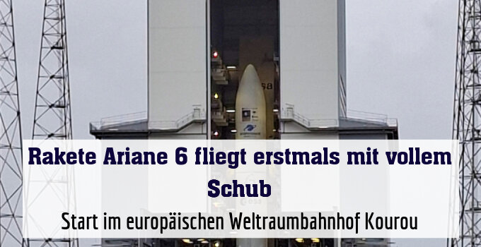 Start im europäischen Weltraumbahnhof Kourou