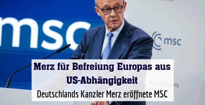 Deutschlands Kanzler Merz eröffnete MSC