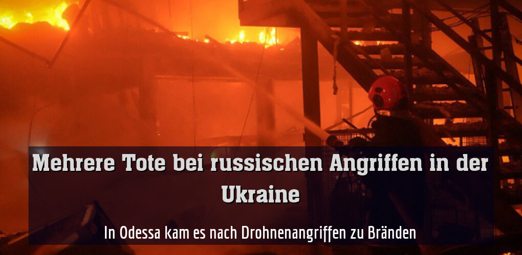 In Odessa kam es nach Drohnenangriffen zu Bränden